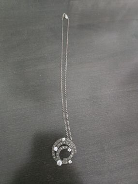 Judith Jack Silver-Tone Double Circle Crystal Necklace